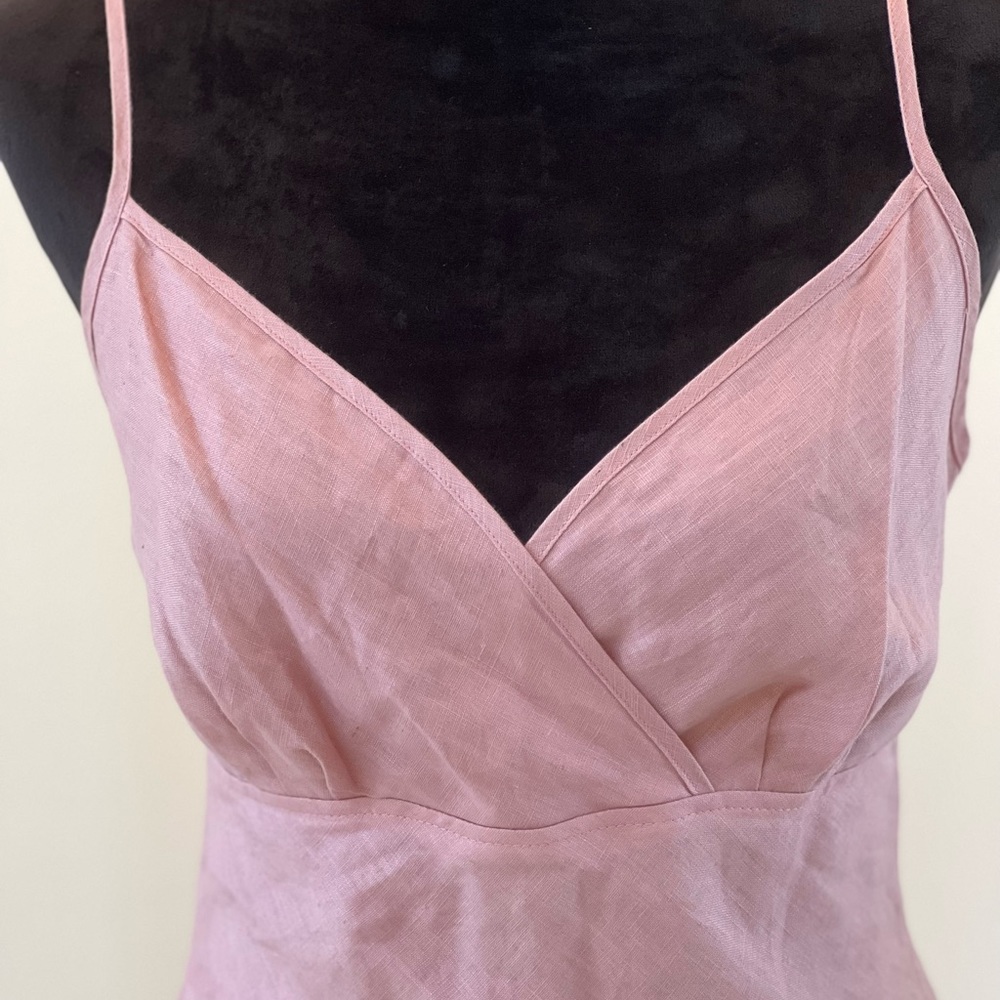 Pink Linen Dress. Size 4.